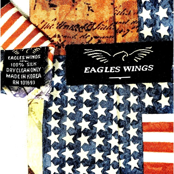 Eagles Wings Tie USA Flag Capitol Constitution Stamps Government History July 4 - Picture 4 of 9
